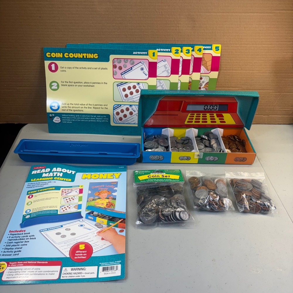 Lakeshore Read About Math Learning Center Money LL633 Coin Counting Activity Set